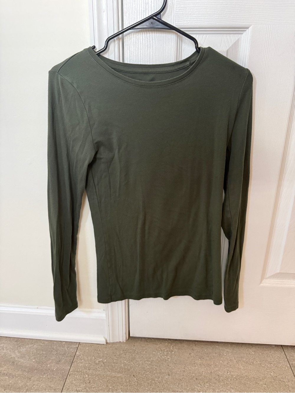 a new day Olive Green Long Sleeve Crew Neck Top